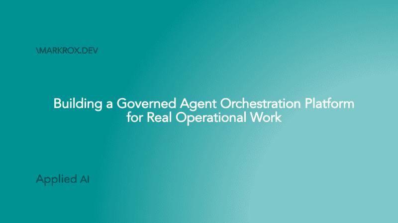 Governed agent orchestration platform with conversational UX, runtime state, and tool integration.